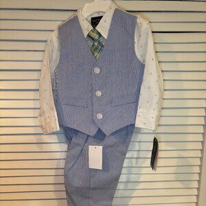 Nautica Baby Toddler Little Boys Pincord Vest Set 4 Piece set 12M